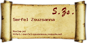 Serfel Zsuzsanna névjegykártya