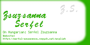 zsuzsanna serfel business card